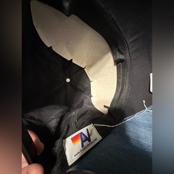‼️RARE‼️?AVIATOR NATION??NWT? LOGO RAINBOW—VINTAGE NYLON TRUCKER HAT in Black main image 4